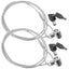 2Sets Security Hardware Cable Lock 6Ft Keyed Laptop Locking Cable for Notebook Pc Monitor Anti-Theft Device with Smooth Rotating