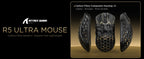 ATTACK SHARK R5 Ultra Carbon Fiber Wireless 8K Gaming Mouse 39g SUPERLIGHT, PixArt PAW3950MAX Gaming Sensor, 8000Hz Wireless Pol