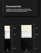 Oil Painting Nylon Pen Set Gouache Acrylic 1/3 Pcs Small/Medium/Large Sizes Flat Head Brush Wood Handle Painting Tools for Fine