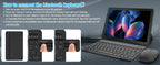 10Inch Tablet Android14 12GB RAM 64GB ROM Octa Core WiFi Dual Camera with Stylus Keyboard Mouse Headphones Case Computer PAD Set