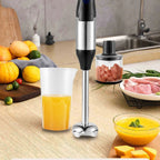1000W High-Power 4-in-1 Handheld Kitchen Blender Multi-Function Stainless Steel Blender Vegetable and Meat Chopper Whisk and Egg Beater Smoothie and Milkshake Set Baby Food Maker Home Electric Blender, All-in-One Meat Grinder