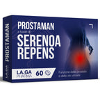SERENOA REPENS, Prostate Supplement 60 Tablets with: Saw Palmetto, Boswellia, Pumpkin and Lycopene. Serenoa Repens Prostate 640mg with: Nettle, Pomegranate and Epilobium. Prostate Supplement Powerful Formula | LAGA Pharma. LA