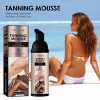 Beauty Self Tanner Mousse - Natural & Organic Ingredients , Dark Fake Tan , Sunless Tanner Clear & Non Toxic Tanning Foam
