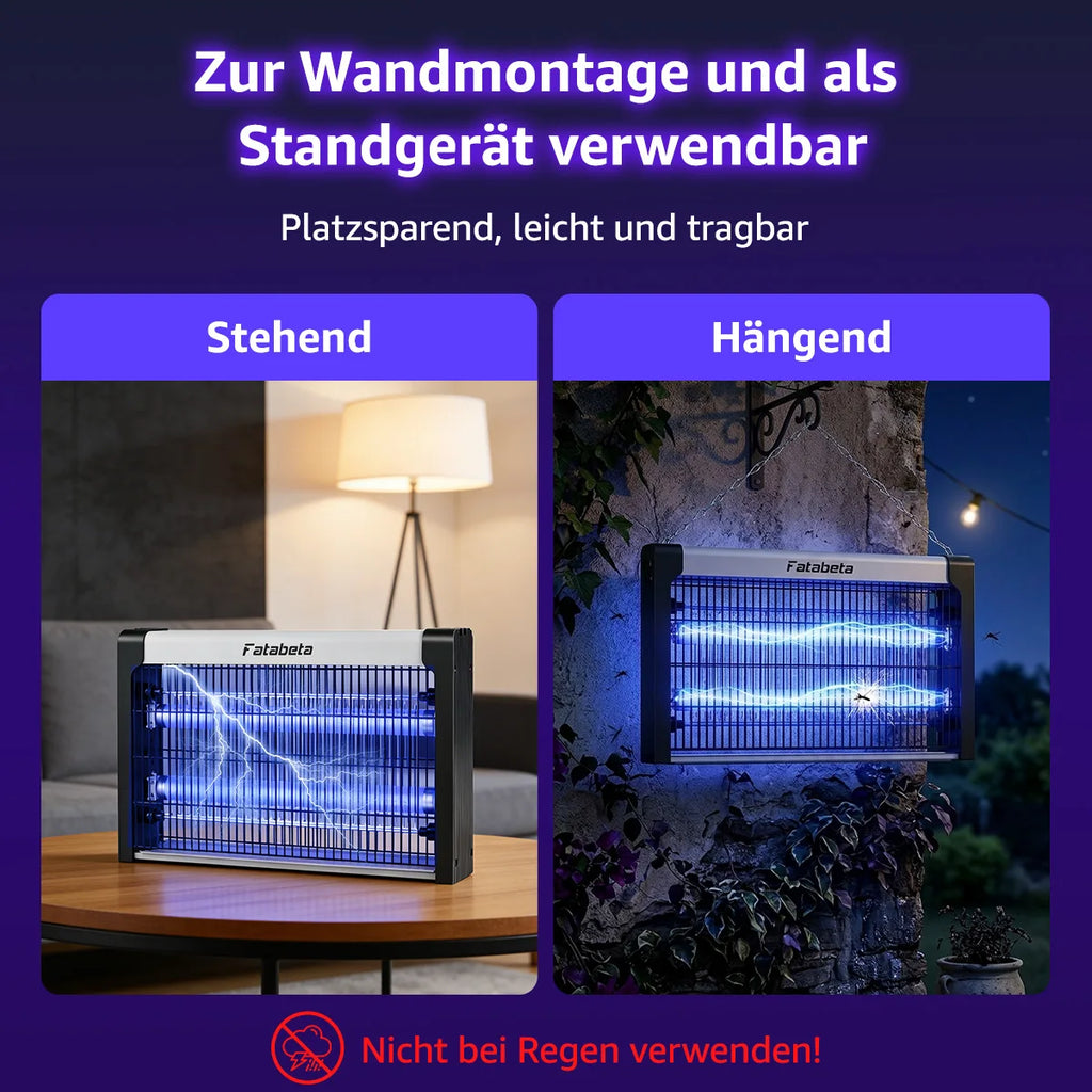 UV Mosquito Killer Lamp, Electric Insect Trap ,Quiet & Energy Saving, Wall Mount or Stand, Covers 10-150m² for Indoor O