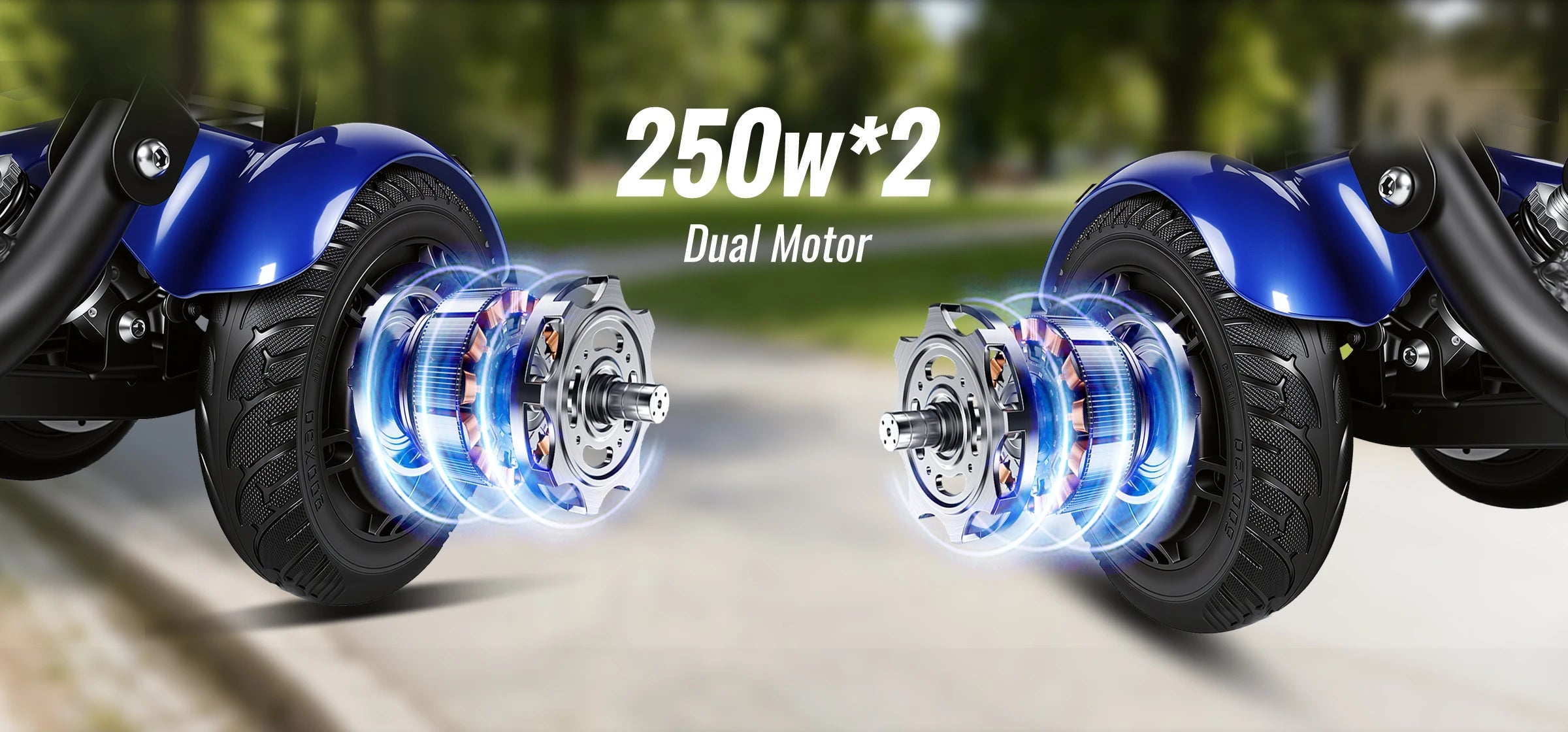 SUNNIGO 4 Wheels All Terrain Electric Mobility Scooter Dual 500W Motor 36V 18Ah Lithium Battery Lightweight Foldable Travel Scooters Adjustable Seat Anti-slip Tires Safe Brake System Comfortable Long Range 50km For Senior Dis