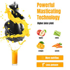 OWJHE Large Slow Masticating Juicer Cold Press Juicer Feed Chute Fit Whole Fruits Vegetable High Juice Yield Baby Food Processor