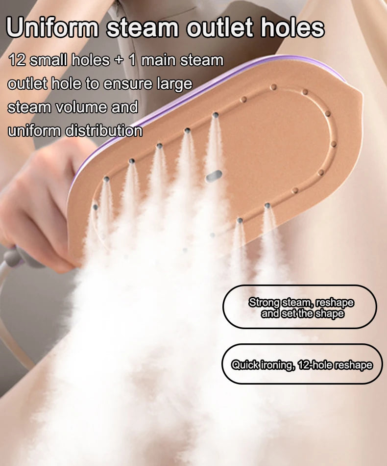 Handheld Vertical Garment Steamer Mini Travel Clothes Ironing Machine Fast-Heat Travelling Fabric Steam Iron Wet Cleaning Brush