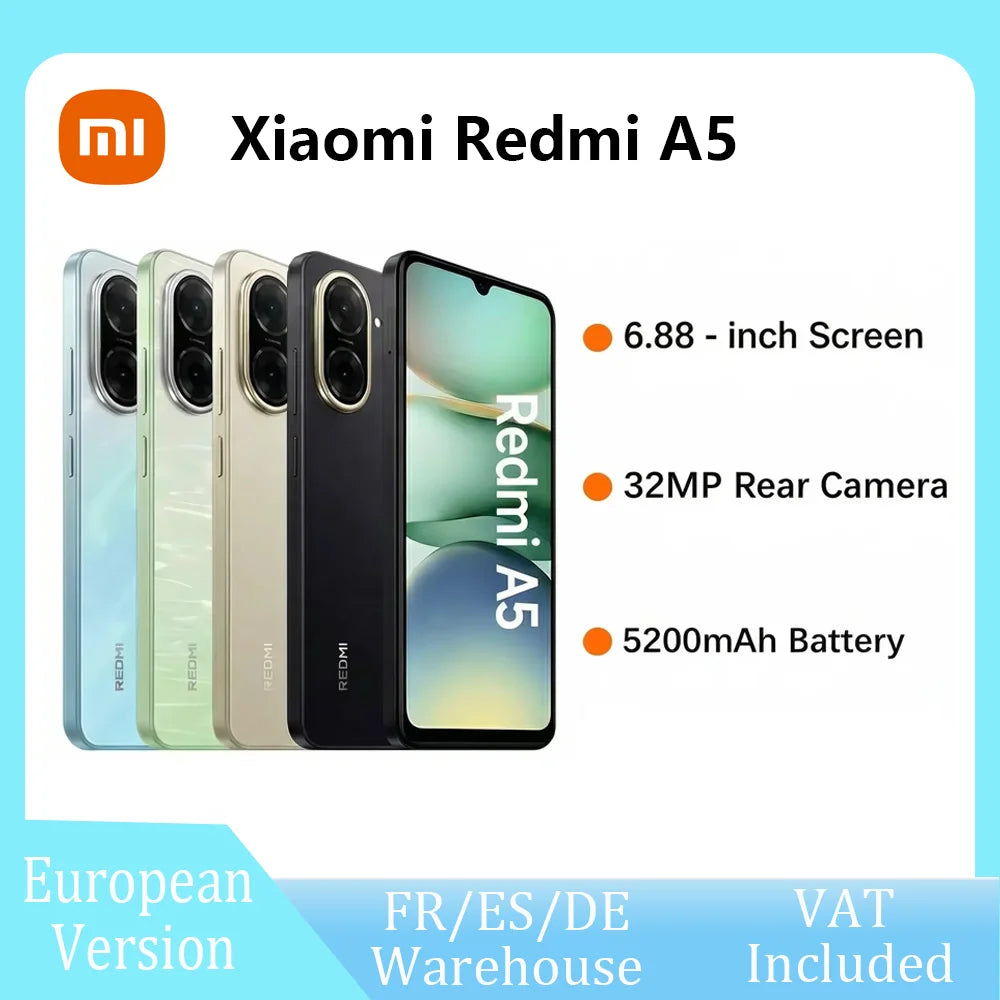Xiaomi Redmi A5 Unisoc processor T7250 8 core screen for inch fast charge support 15W mAh battery Double camera IA 32MP Main image