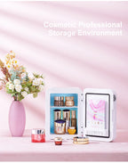 Mini Refrigerator Cosmetics Dormitory Cooler 4L Multifunction Fridge Picnic Camping for Home Car Small Portable Fridge Mirror