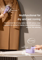 Handheld Vertical Garment Steamer Mini Travel Clothes Ironing Machine Fast-Heat Travelling Fabric Steam Iron Wet Cleaning Brush