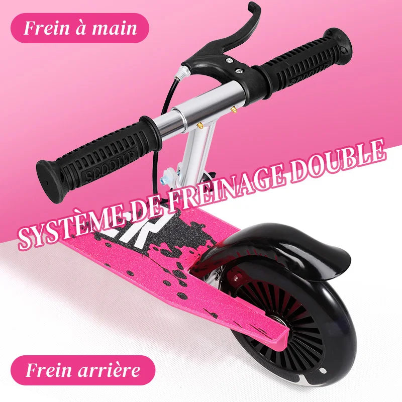 Kids E-Scooter with LED Lights & Easy Fold Foldable Kids Swing Scooter,Tri Slider Speeder Push Scooter with Adjustable Handle Secondary image