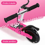 Kids E-Scooter with LED Lights & Easy Fold Foldable Kids Swing Scooter,Tri Slider Speeder Push Scooter with Adjustable Handle