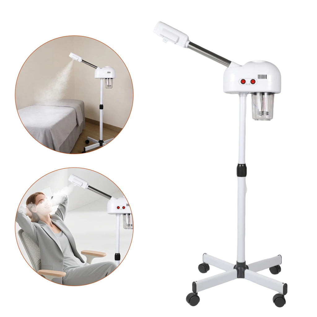 700ml 800W  2-in-1 Ozone Facial Steamer Facial hydrating Device Dense Mist Quick Misting High Capacity Rotatable Nozzle for Salon Beauty Spa