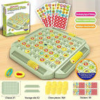 4 Player Interactive Memory Matching Board Game - Colorful Fruit & Animal Sliding Puzzle for Family Fun,Ideal for Kids