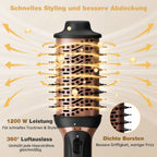 Professional 5-in-1 Hot Air Brush Set, Ionic Technology, 1200W Hair Dryer Styler Tool, 4 Heat Settings, 360° Swivel Cord