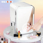 4L Multifunctional Mini Refrigerator Cosmetic Dormitory Fridge Control Use Countertop Portable Fridge Mirror 220V EU