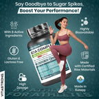 Vitastrong GDA Vegan Supplement-Supports Normal Blood Sugar level, Increases Energy and Metabolism with Berberine, Myo-Inositol and Chromium-60 Tablets, GMO-Free