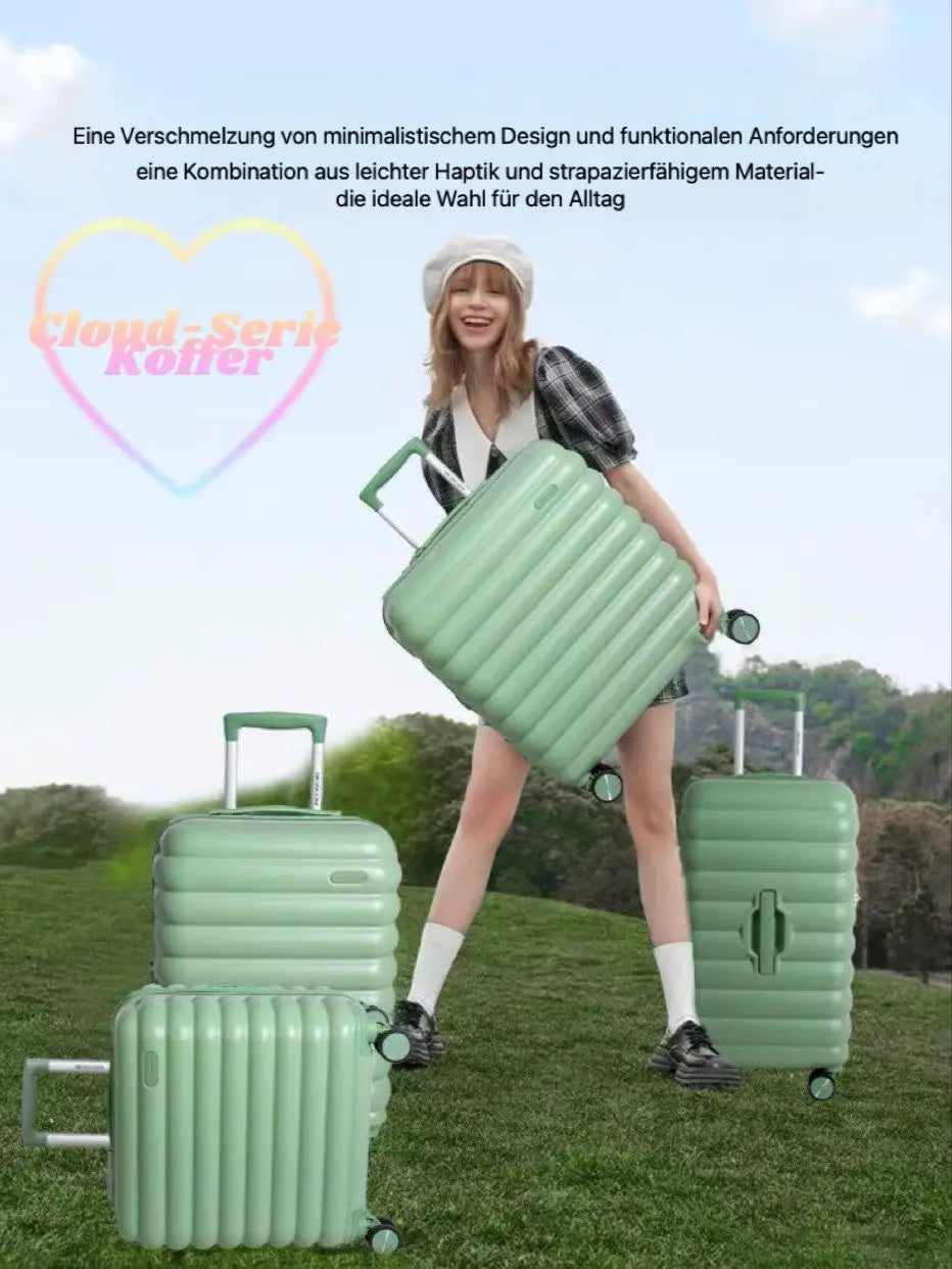 SUPER SOLU suitcase (18-inch hand luggage/22-inch checked luggage, selectable separately), PC+ABS lightweight trolley with antibacterial nanosilver handle, TSA lock, organizer interior hand fan – shipped from Germany