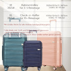 SUPER SOLU Berlin series: XL 28 inch/74 cm hard case expandable, PP easily weight suitcase with water-repellent zipper, TSA & 360 ° double roll premium check luggage 106L-shipping from DE