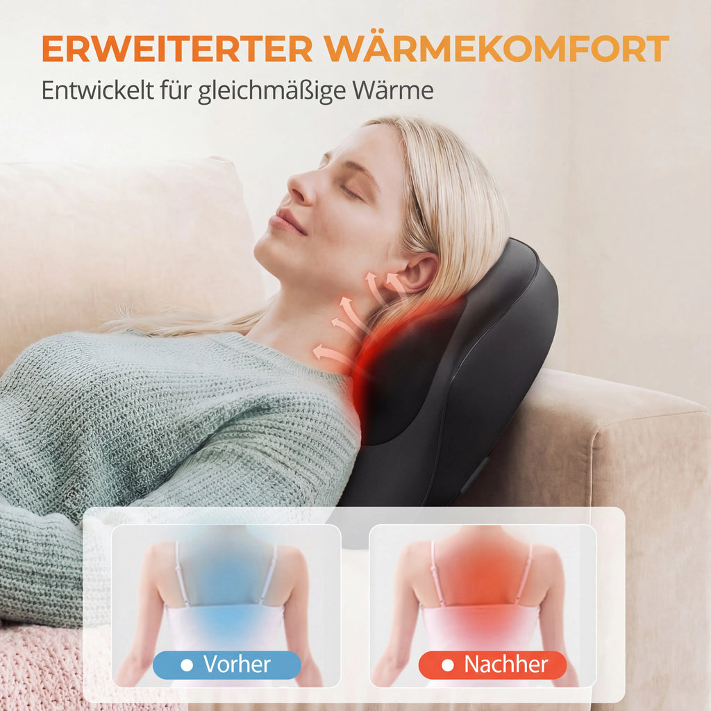 Massager with Heating, 3D Shiatsu Massager for Relaxation, Heated Massage With Shiatsu Kneading Massage, Best Gift for Men Women