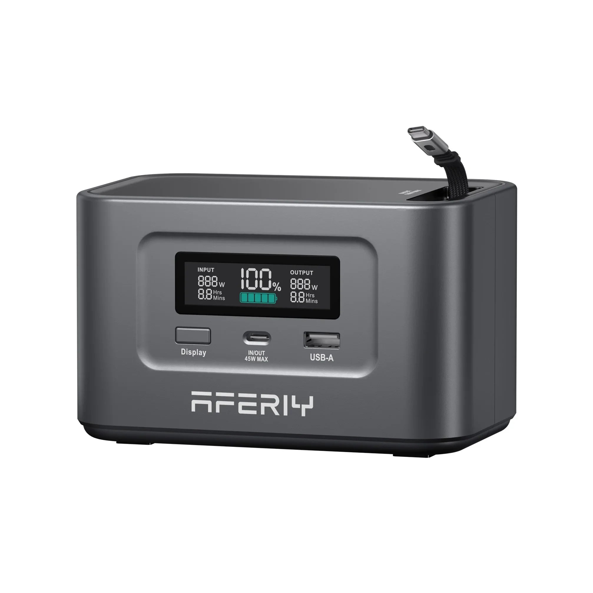 AFERIY Nano100 100W 99.2Wh Portable Power Station, LiFePO4 Battery, 1.5H Fast Charge, Dual 100W PD, with Type-C Cable Main image