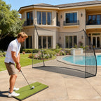 Golf Practice Net, Heavy Duty Golf Training Net With Carry Bag, Steel Frame & Tear-Resistant PE Mesh For Garden Outdoor