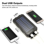 10000000mAh Solar Power Bank last 2USB LED Battery Charger For Cell Phone