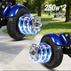 SUNNIGO 4 Wheels All Terrain Electric Mobility Scooter Dual 500W Motor 36V 18Ah Lithium Battery Lightweight Foldable Travel Scooters Adjustable Seat Anti-slip Tires Safe Brake System Comfortable Long Range 50km For Senior Dis
