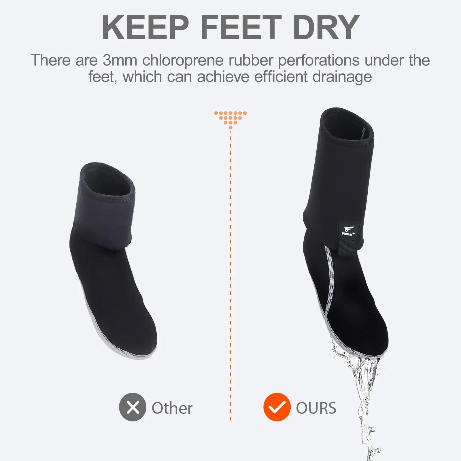 8 Fans Men's Neoprene Wading Socks for Fishing – Guard and Comfortable Wet Wader Sock