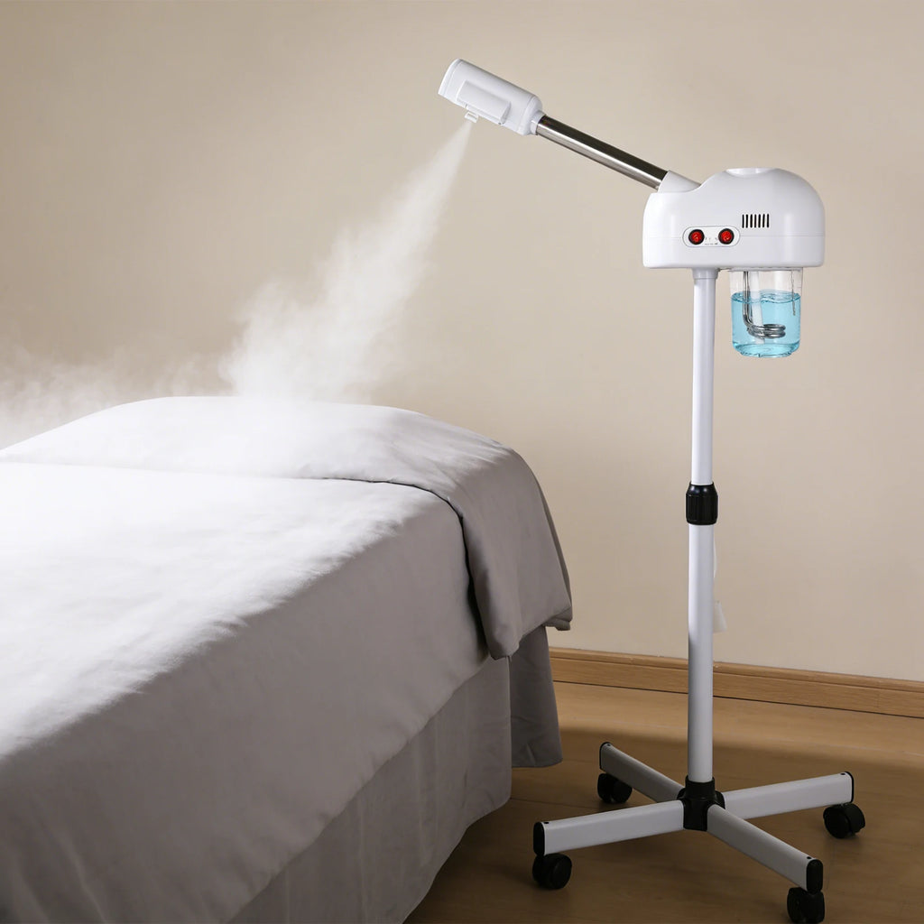 700ml 800W  2-in-1 Ozone Facial Steamer Facial hydrating Device Dense Mist Quick Misting High Capacity Rotatable Nozzle for Salon Beauty Spa