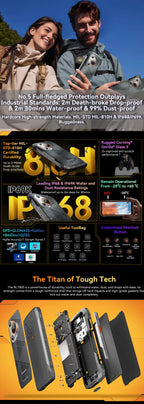 Blackview BL7000 AI 5G Rugged Phone Android 15, MTK 6300, 6.78" FHD+ 120Hz, 7500mAh/33W, Rugged Smartphone Dual SIM NFC/IP69K