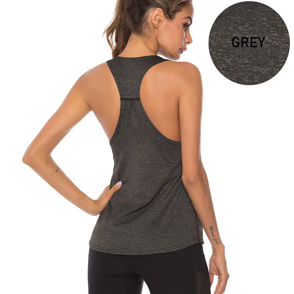 WANAYOU Sleeveless Yoga Shirts Women Quick Dry Running Sports Tank Top Sleeveless Fitness Gym Workout Top Yoga Vest