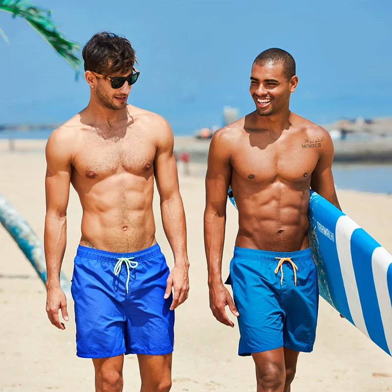 ESCATCH Man Swimwear Swim Shorts Trunks Beach Board Shorts Swimming Pants Swimsuits Mens Running Sports Surffing Shorts Secondary image