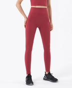 SOISOU Nylon Yoga Pants Gym Leggings Women Girl Fitness Soft Tights High Waist Elastic Breathable No T Line Sports Pants
