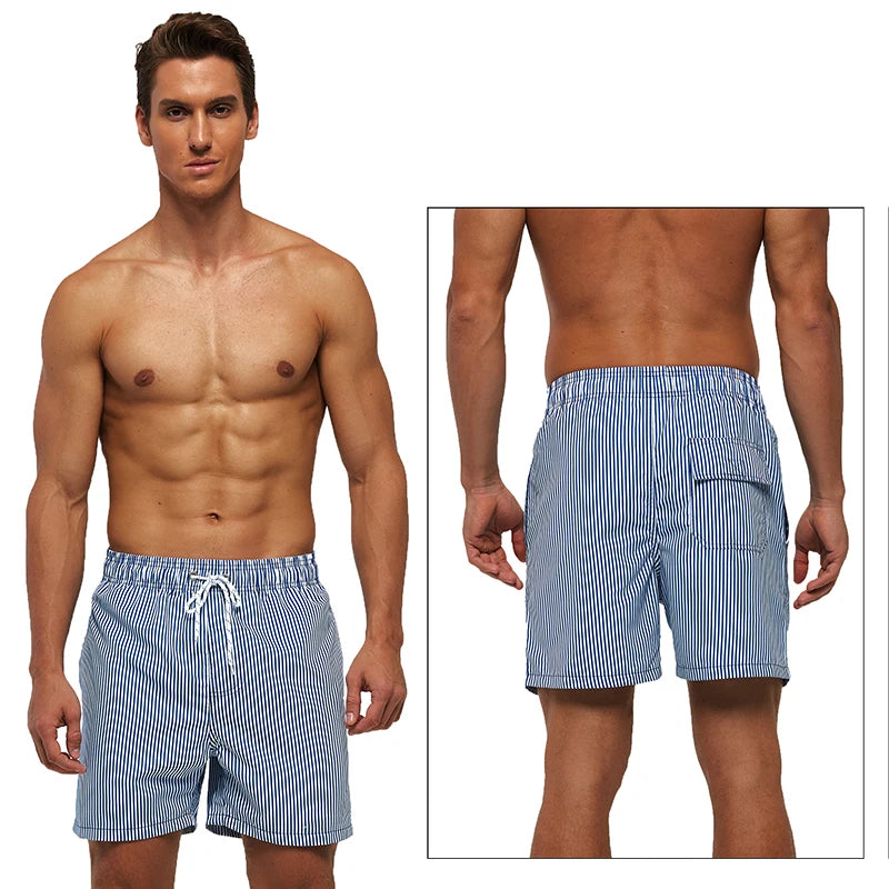 DATIFER Summer Men Beach Print Shorts Surfing Swimwear Fitness Workout Trunks Male Sportswear With Pockets Pants Secondary image