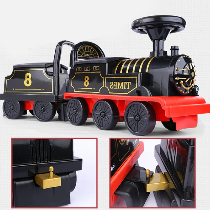 Kids Train Riding Toy Ailway Classical Electric Model Can Carry A Small Train Rail Car Children's Baby Walker Stroller Toys Boys Secondary image