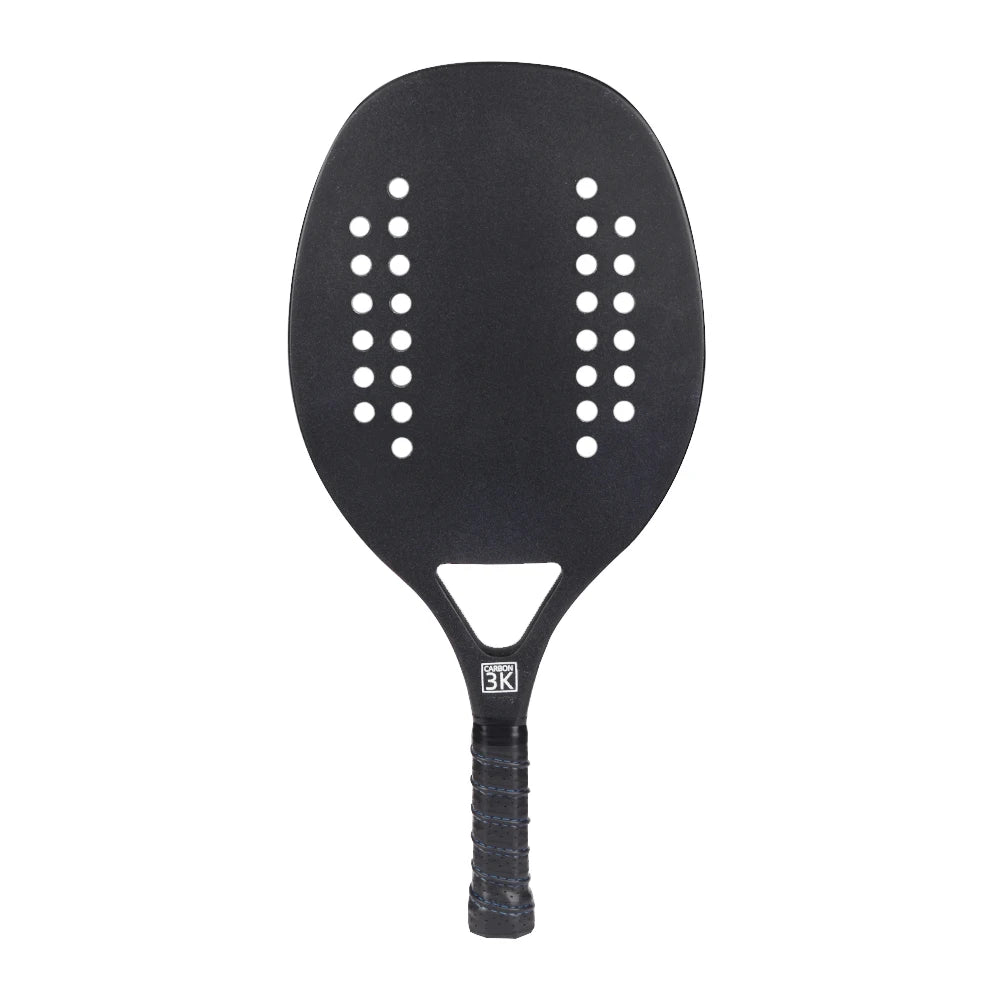 Full Carbon 3K Fiber Beach Tennis Racket Rough Surface Professional Racquet for Men and Women with Protective Bag Cover
