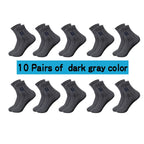 20Pcs=10Pairs High Quality Men Socks Cotton Breathable Sweat-Absorbent Middle Tuble Black Socks Deodorant Business Men Gift Sock