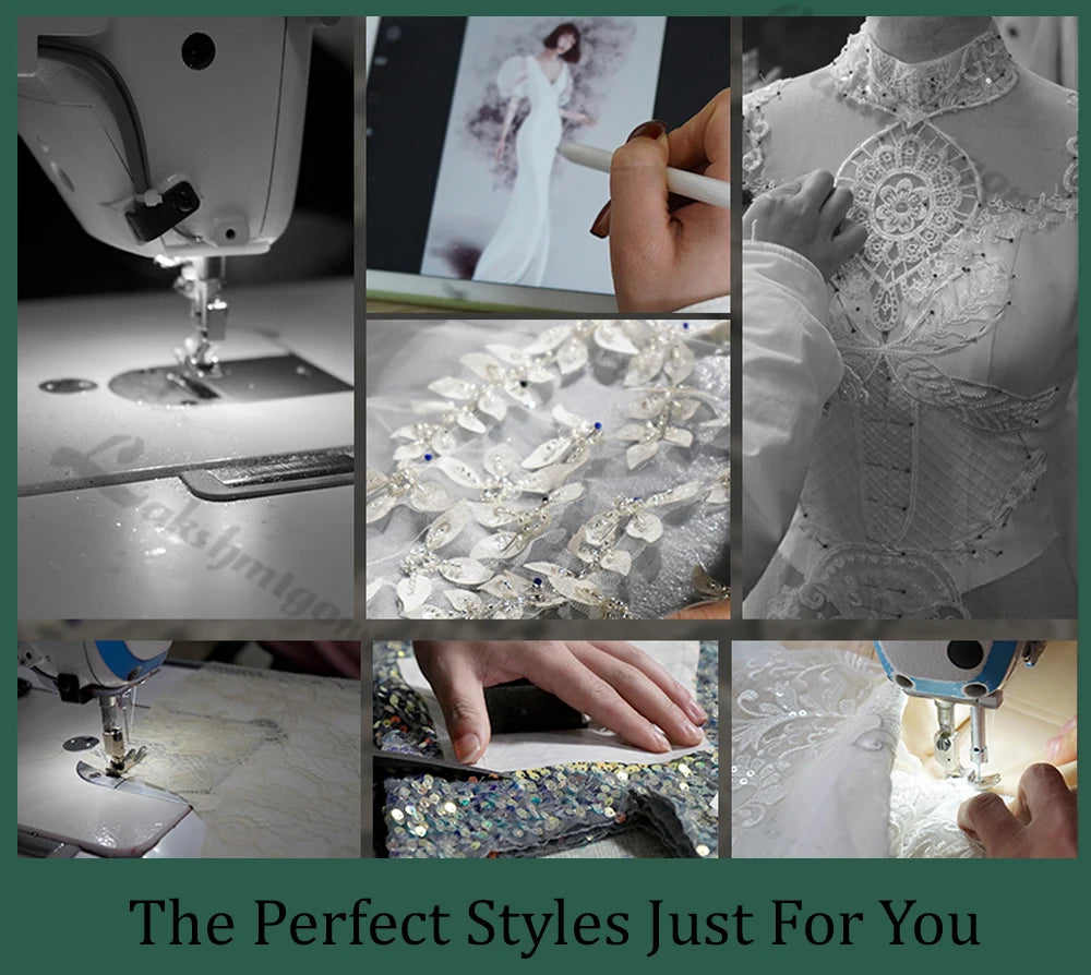 Lakshmigown Chiffon Beach Wedding Dress 2026 Beading Lace Full Sleeves V-neck Appliques Wedding Gown Bridal Gowns Customized