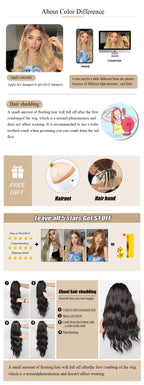 ALAN EATON Long Blonde Synthetic Headband Wig Ombre Blonde Straight Hair Wigs Natural Looking Heat Resistant Fiber for Daily Use