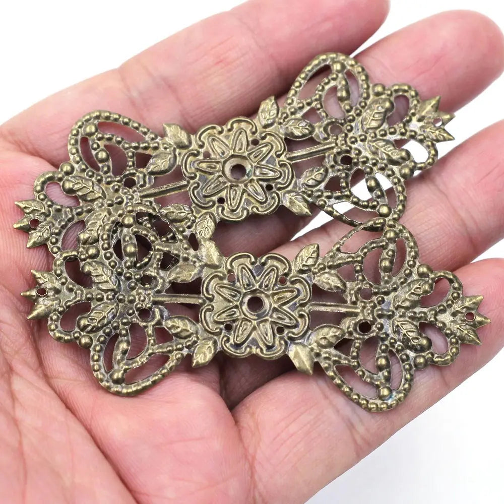 10Pcs Connectors Pendants Butterfly Filigree Flower Wraps Metal Crafts For Embellishments Scrapbooking Jewelry DIY Accessories