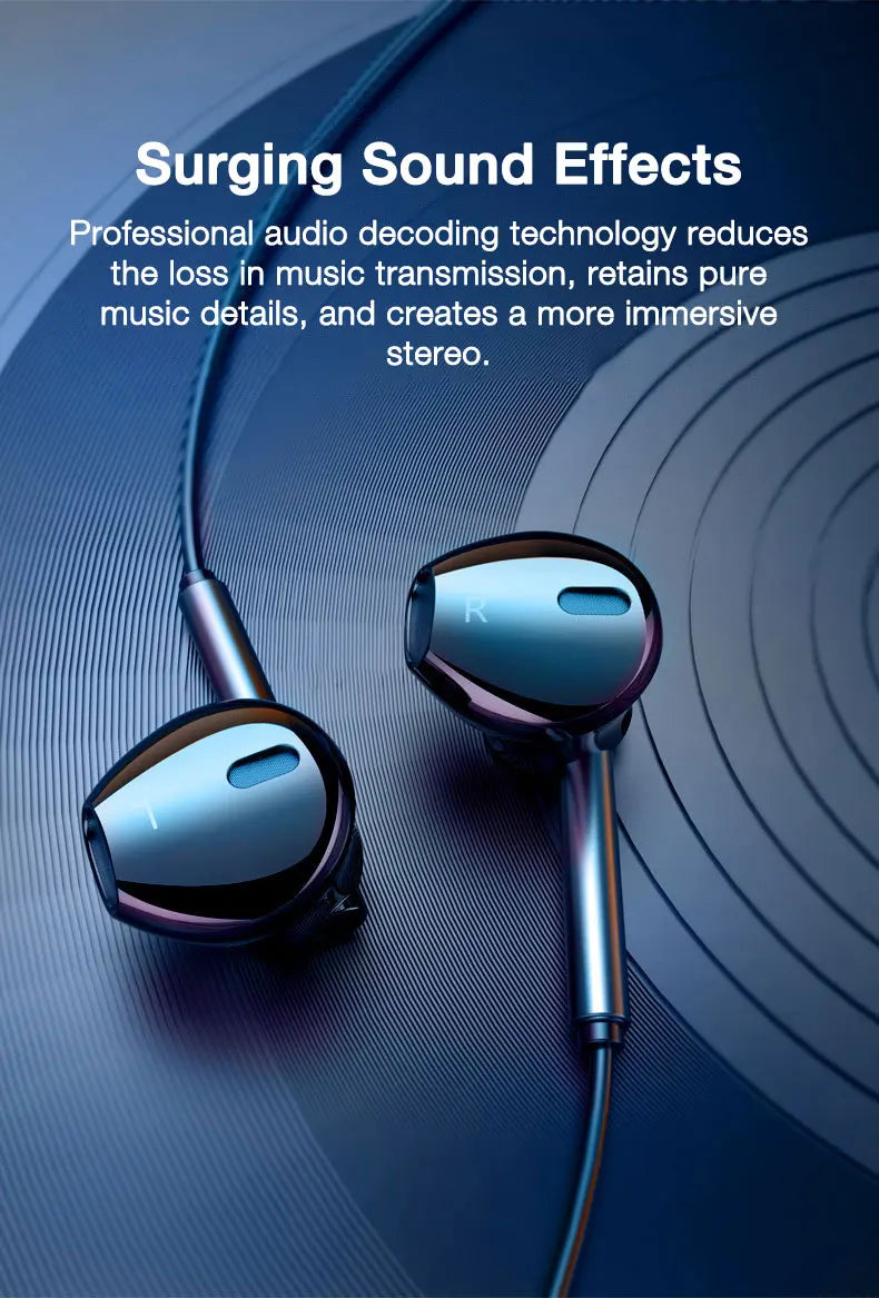 EARDECO 8 Cores Wired Headphones Earphones Bass In-ear Headphone with Mic Earphone Earbuds Mobile Phone Headset Dynamic Stereo