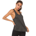 WANAYOU Sleeveless Yoga Shirts Women Quick Dry Running Sports Tank Top Sleeveless Fitness Gym Workout Top Yoga Vest