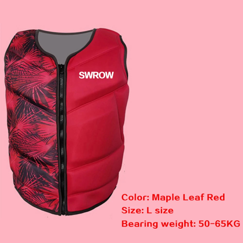 Neoprene life jacket the fishing vest water jacket sport adult children life vest clothes swim skating ski rescue boats drifting