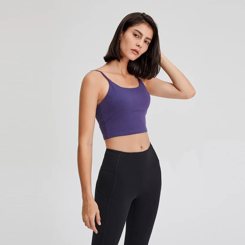 Women's Longline Sports Bra Wirefree Padded