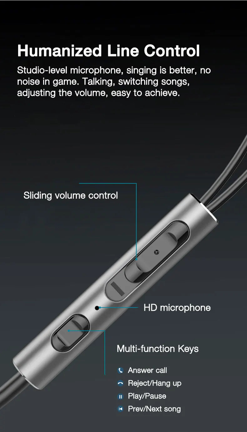 EARDECO 8 Cores Wired Headphones Earphones Bass In-ear Headphone with Mic Earphone Earbuds Mobile Phone Headset Dynamic Stereo