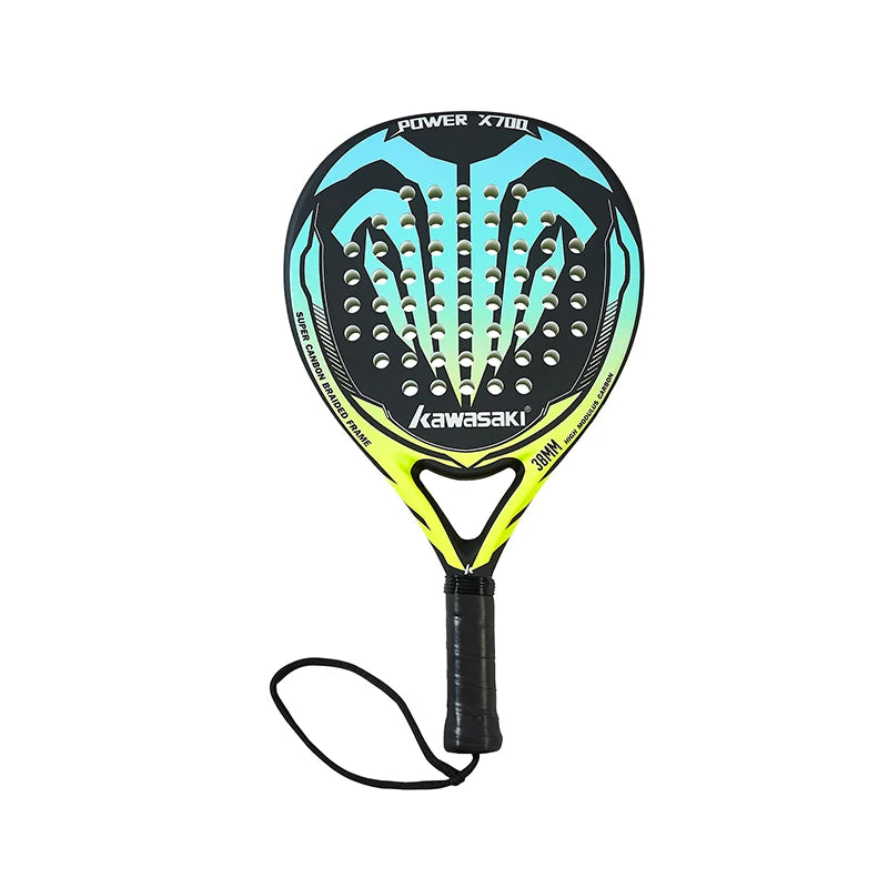 Kawasaki Padel Tennis Carbon Fiber Soft EVA Face Tennis Paddle Racquet Racket with Padle Bag Cover Power Beach Tennis Paddle