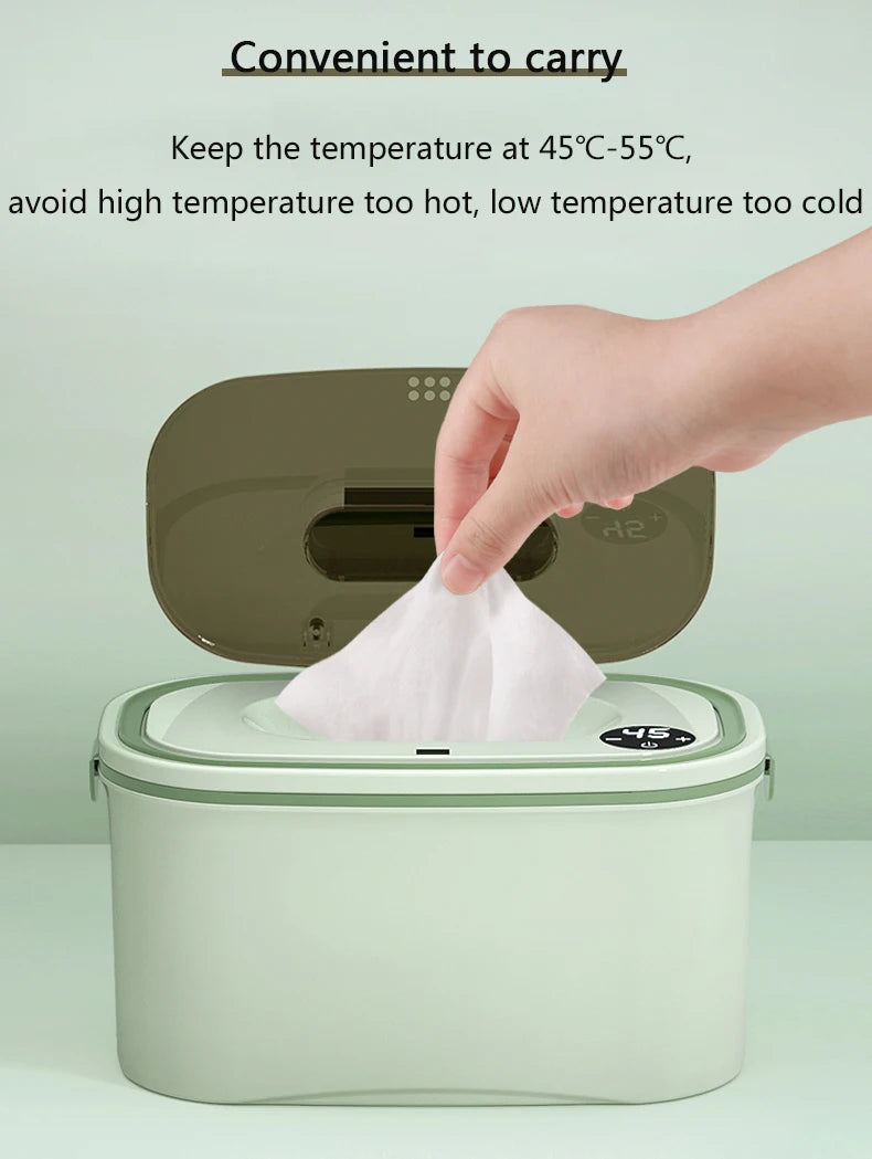 DMWD Household Wet Wipes Heaters Electric Baby Wet Tissue Warmer Portable Heating box Wet Towel Dispenser Thermostat 45-55℃ 220