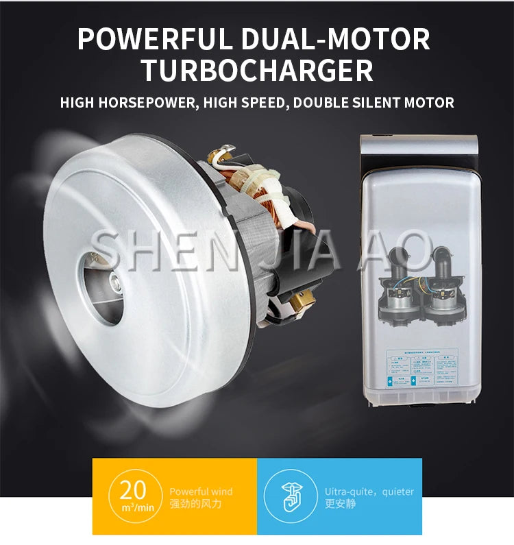 High Speed Hand Dryer Fully Automatic Induction Hand Dryer Hotel Hand Blowing Dual Motor Jet Quick Hand Dryer 2000W