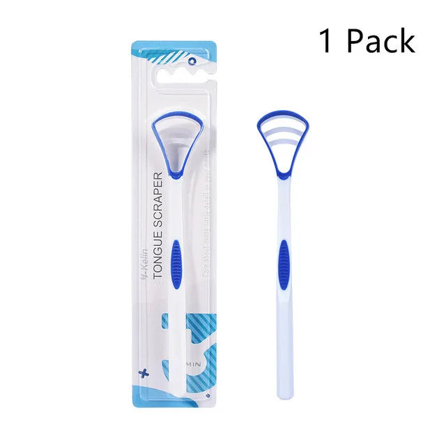 Y-Kelin Sales Silicone Tongue Scraper Brush Cleaning  Food Grade Single Oral Care To Keep Fresh Breath 3Color Pack No.1